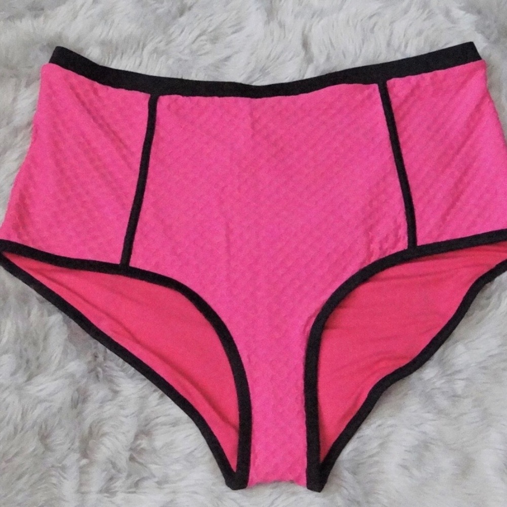 Pink plus swim bottoms